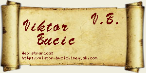 Viktor Bučić vizit kartica
